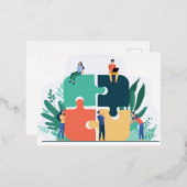 Carte postale de vacances en aluminium (Recto/Verso)