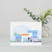 Carte postale de vacances en aluminium (Debout devant)
