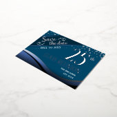 Carte Postale De Vacances En Aluminium 25e classe Réunion Elégant bleu (Rotation)