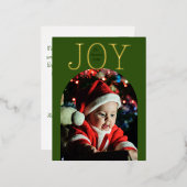 Carte Postale De Vacances En Aluminium À feuillage persistant Pure JOY (Recto/Verso)