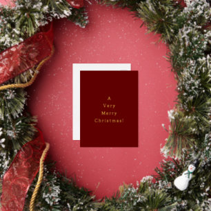 Carte Postale De Vacances En Aluminium A Very Merry Christmas ! Foil Card