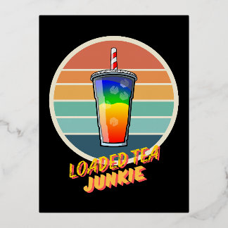 Carte Postale De Vacances En Aluminium Accro au thé chargé
