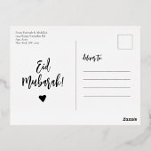 Carte Postale De Vacances En Aluminium Aïd Moubarak rose (Verso)