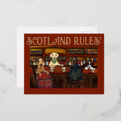 CARTE POSTALE DE VACANCES EN ALUMINIUM AIREDALE TERRIER & AMIS (Recto/Verso)