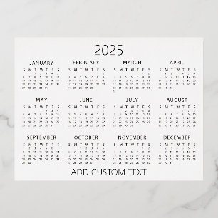 Carte Postale De Vacances En Aluminium ajouter votre propre calendrier texte personnalisé