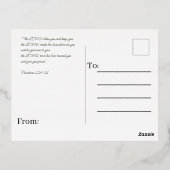 Carte Postale De Vacances En Aluminium Anniversaire Floral (Verso)