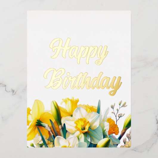 Carte Postale De Vacances En Aluminium Anniversaire Floral (Recto)