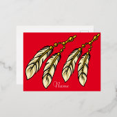 Carte Postale De Vacances En Aluminium Apache Feathers Thunder_Cove (Recto/Verso)