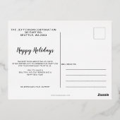 Carte Postale De Vacances En Aluminium Aquarelle Snowy Pine Trees Forêt Hiver Entreprise (Verso)