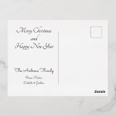 Carte Postale De Vacances En Aluminium Arbre de Noël à huile, conception simple (Verso)