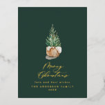 Carte Postale De Vacances En Aluminium Arbre de Noël vert minimaliste<br><div class="desc">Joyeux Noël de Noël,  feuillage minimal moderne carte de Noël de Noël de Noël. L'eucalyptus peint à la main,  le feuillage minimal et la couronne de rotin rustique moderne donnent à cette carte de vacances une atmosphère luxueuse. Dans les verts,  les bruns et les gris.</div>
