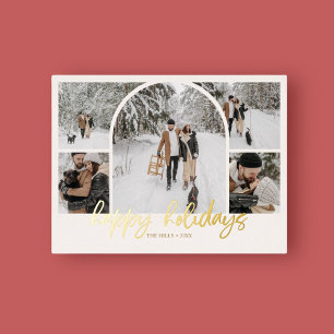Carte Postale De Vacances En Aluminium Arch Photo Collage Foil de Noël