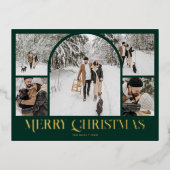 Carte Postale De Vacances En Aluminium Arch Photo Collage Joyeux Noël Foil (Recto)