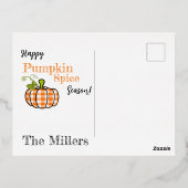 Carte Postale De Vacances En Aluminium Baisers à épices citrouilles (Verso)