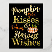 Carte Postale De Vacances En Aluminium Baisers à épices citrouilles (Recto)