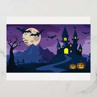 Carte Postale De Vacances En Aluminium Belle Halloween