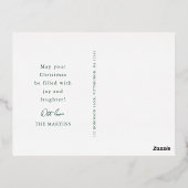 Carte Postale De Vacances En Aluminium Belle photo de cadre botanique vert (Verso)