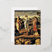 Carte Postale De Vacances En Aluminium Bellini : Transfiguration du Christ (Recto/Verso)