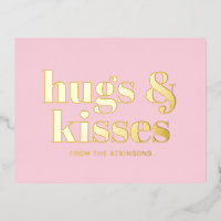 Boissons et baisers rose blanc moderne typographie