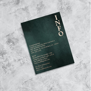 Carte Postale De Vacances En Aluminium Boîtier moderne Emerald Green Black élégant