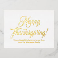 Bon thanksgiving or script personnalisé élégant