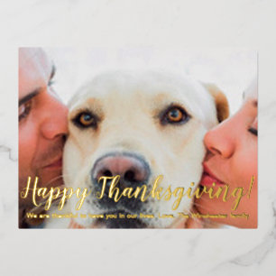 Carte Postale De Vacances En Aluminium Bon thanksgiving personnalisé photo et texte moder