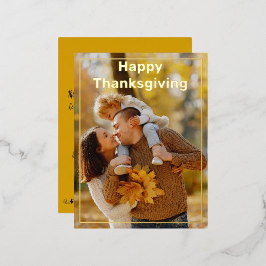 Carte Postale De Vacances En Aluminium Bon thanksgiving photo complète (Recto/Verso)