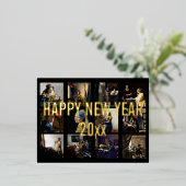 Carte Postale De Vacances En Aluminium Bonne année avec Johannes Vermeer Patchwork (Debout devant)