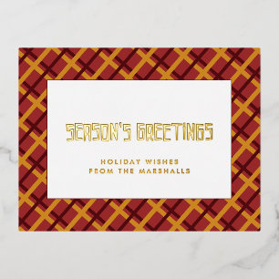 Carte Postale De Vacances En Aluminium Bonnes Fêtes motifs rétro du milieu du siècle