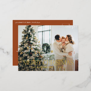 Carte Postale De Vacances En Aluminium budget de Noël botanique élégant cerf floral foi