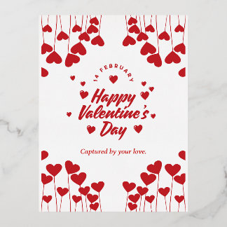 Carte Postale De Vacances En Aluminium "Captivé par votre amour" – Saint-Valentin moderne