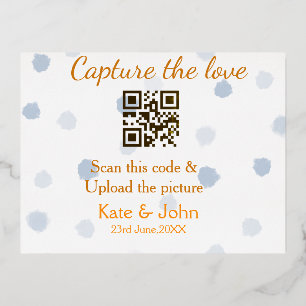 Carte Postale De Vacances En Aluminium Capturer l'amour ajouter QR numérisation télécharg