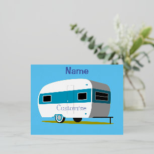 Carte Postale De Vacances En Aluminium Caravane Camping-car VR Thunder_Cove