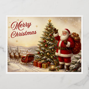 Carte Postale De Vacances En Aluminium carte de Noël