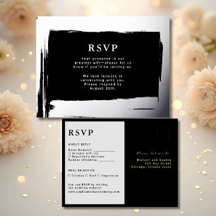 Carte Postale De Vacances En Aluminium Carte de réponse Mariage RSVP Élégance moderne