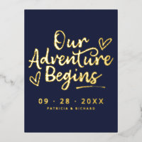 Carte de sauvegarde 'Notre aventure commence' avec