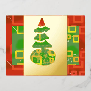 Carte Postale De Vacances En Aluminium Carte de vœux de Noël en papier d'aluminium représ