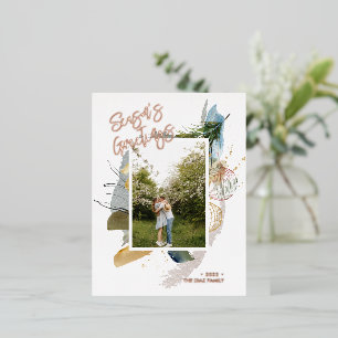 Carte Postale De Vacances En Aluminium Carte de vœux personnalisée pour les fêtes avec ph