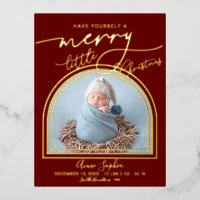 Carte postale en aluminium d'annonce de naissance