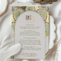 Carton d'invitation de mariage INFO Art nouveau vi