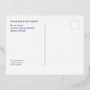 Carte Postale De Vacances En Aluminium Chenil de Dogue Allemand Professionnel