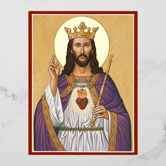 Carte Postale De Vacances En Aluminium Christ le Roi (Recto)