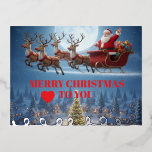 Carte Postale De Vacances En Aluminium Christmas Postcard<br><div class="desc">postcard</div>