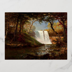 Carte Postale De Vacances En Aluminium Chutes de Minnehaha par Albert Bierstadt