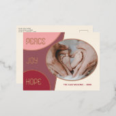 Carte Postale De Vacances En Aluminium Classic Moderne Joyeuses Fêtes Gold Foil Holiday (Recto/Verso)