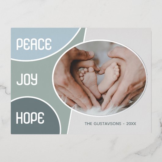 Carte Postale De Vacances En Aluminium Classique Joyeuses Fêtes moderne Silver Gold (Recto)