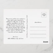 Carte Postale De Vacances En Aluminium Classique Simple Cinq Photo Joyeux Noël Or (Verso)