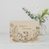 Carte Postale De Vacances En Aluminium Collage de fleurs anciennes (Debout devant)