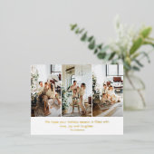 Carte Postale De Vacances En Aluminium Collage moderne Trois photos Noël (Debout devant)