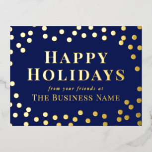 Carte Postale De Vacances En Aluminium Confetti Or En Or Business Joyeux Noël